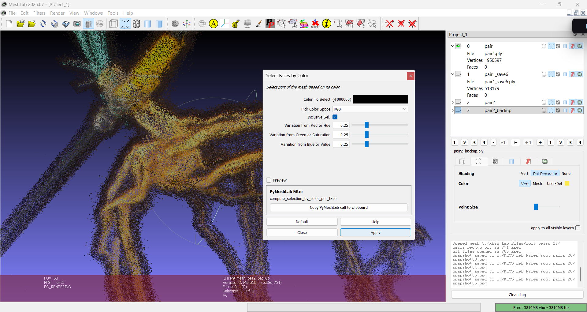 Week 8: The HPC to .ply Files